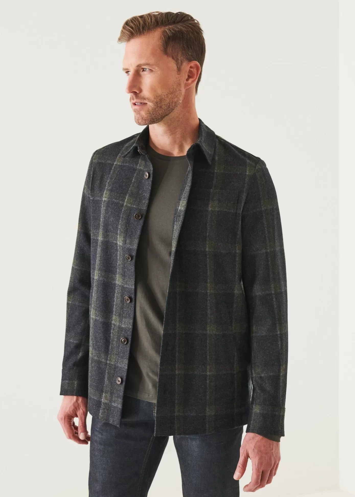 PATRICK ASSARAF Plaid Shirt Jacket Discount