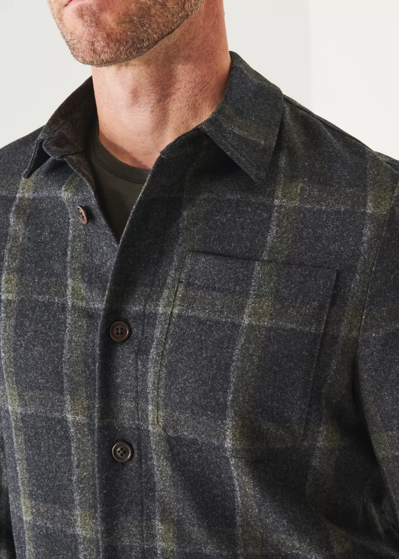 PATRICK ASSARAF Plaid Shirt Jacket Discount