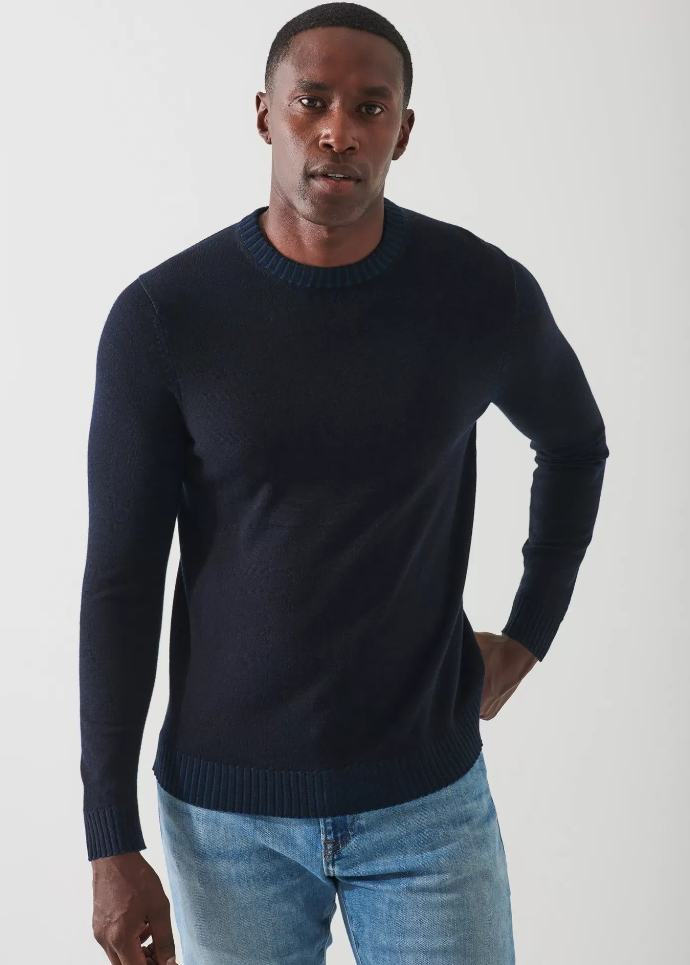 PATRICK ASSARAF Plaited Merino Wool Crewneck New