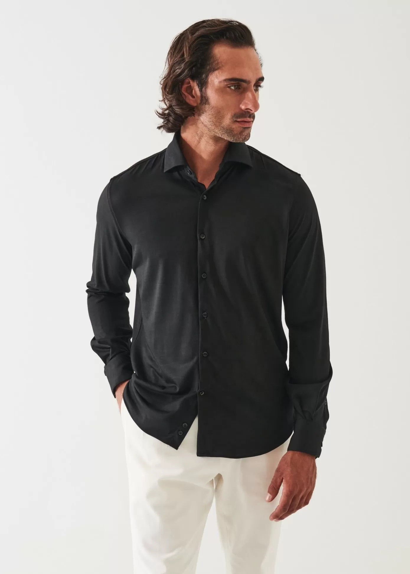 PATRICK ASSARAF Reda Active Wool Knit Shirt Store