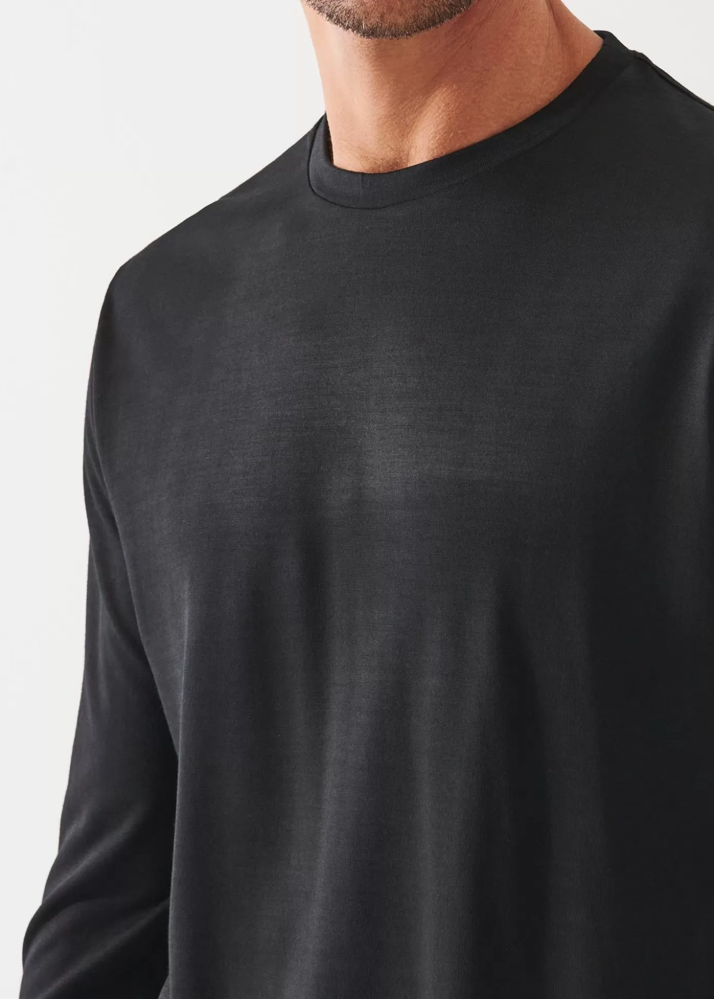 PATRICK ASSARAF Reda Active Wool Long-Sleeve Knit T-Shirt Flash Sale