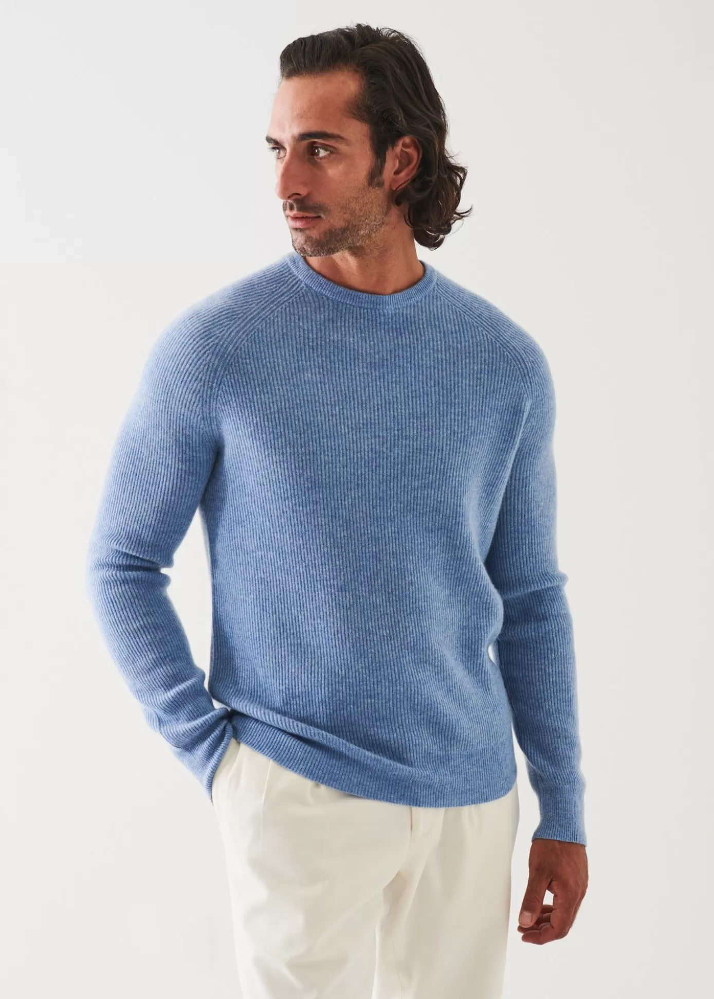 PATRICK ASSARAF Ribbed Cashmere Crewneck Online