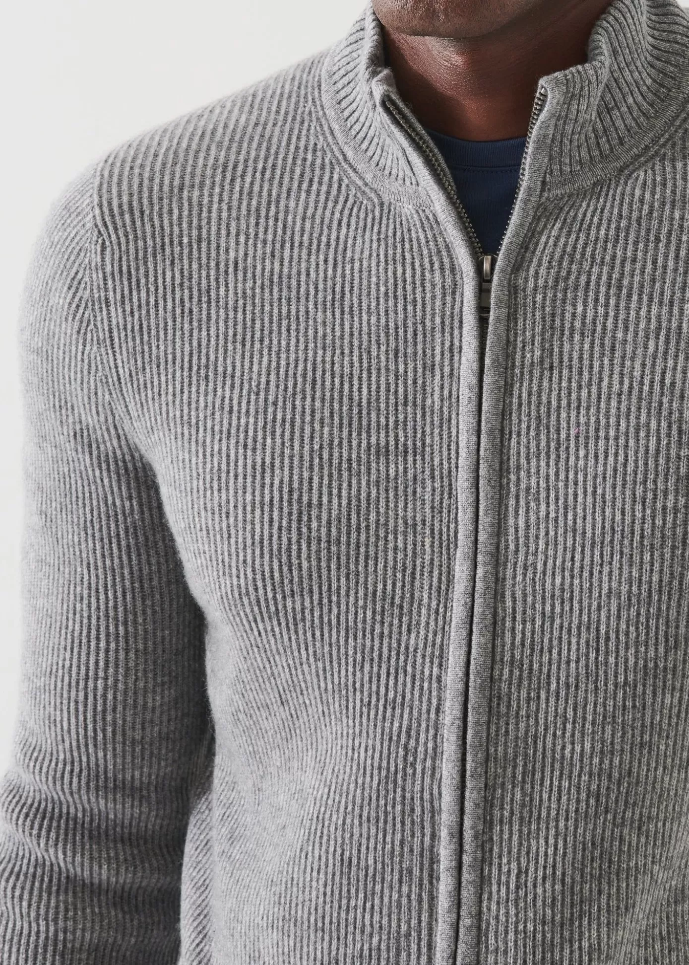 PATRICK ASSARAF Ribbed Cashmere Full Zip Cheap