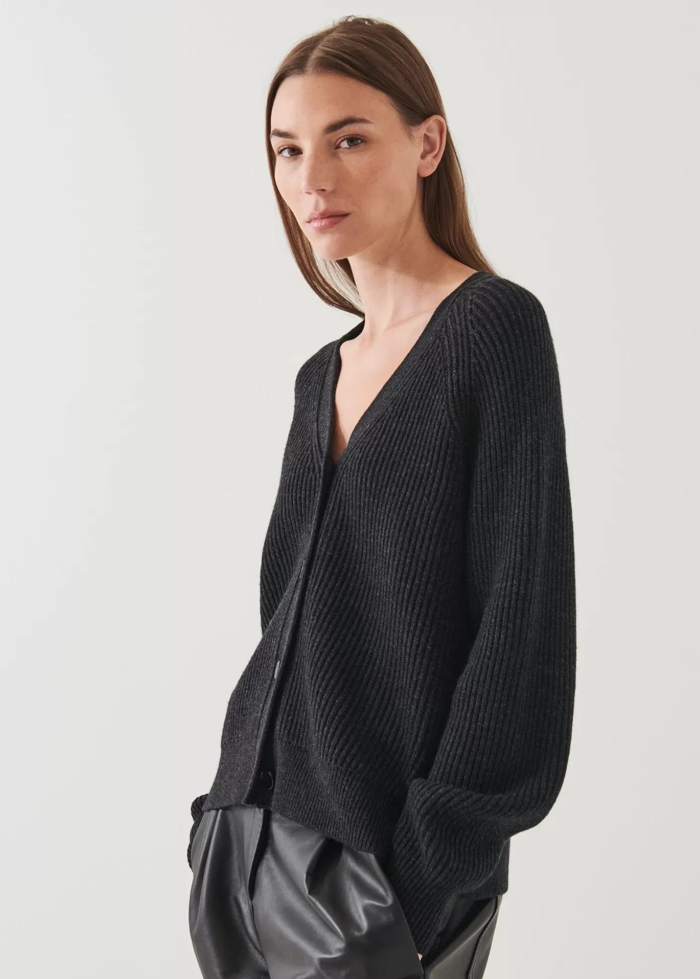 PATRICK ASSARAF Ribbed Merino Cardigan Flash Sale