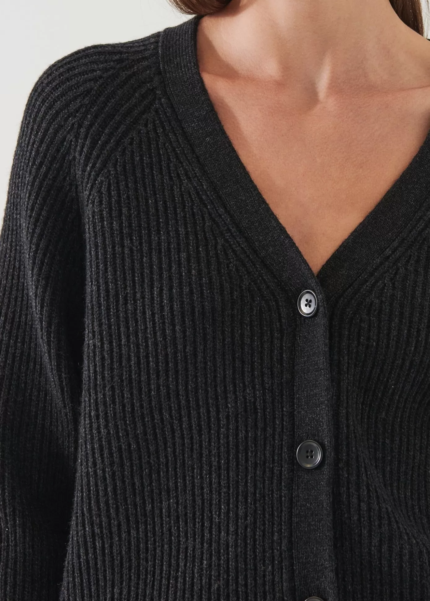 PATRICK ASSARAF Ribbed Merino Cardigan Flash Sale