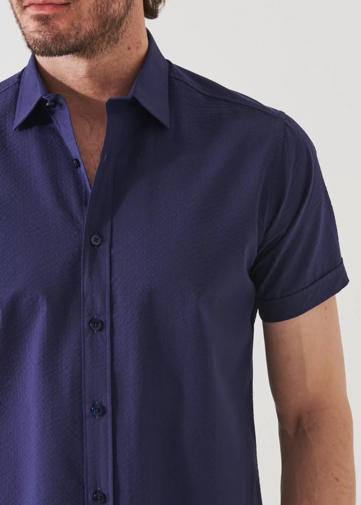 PATRICK ASSARAF Seersucker Cotton Shirt Best Sale