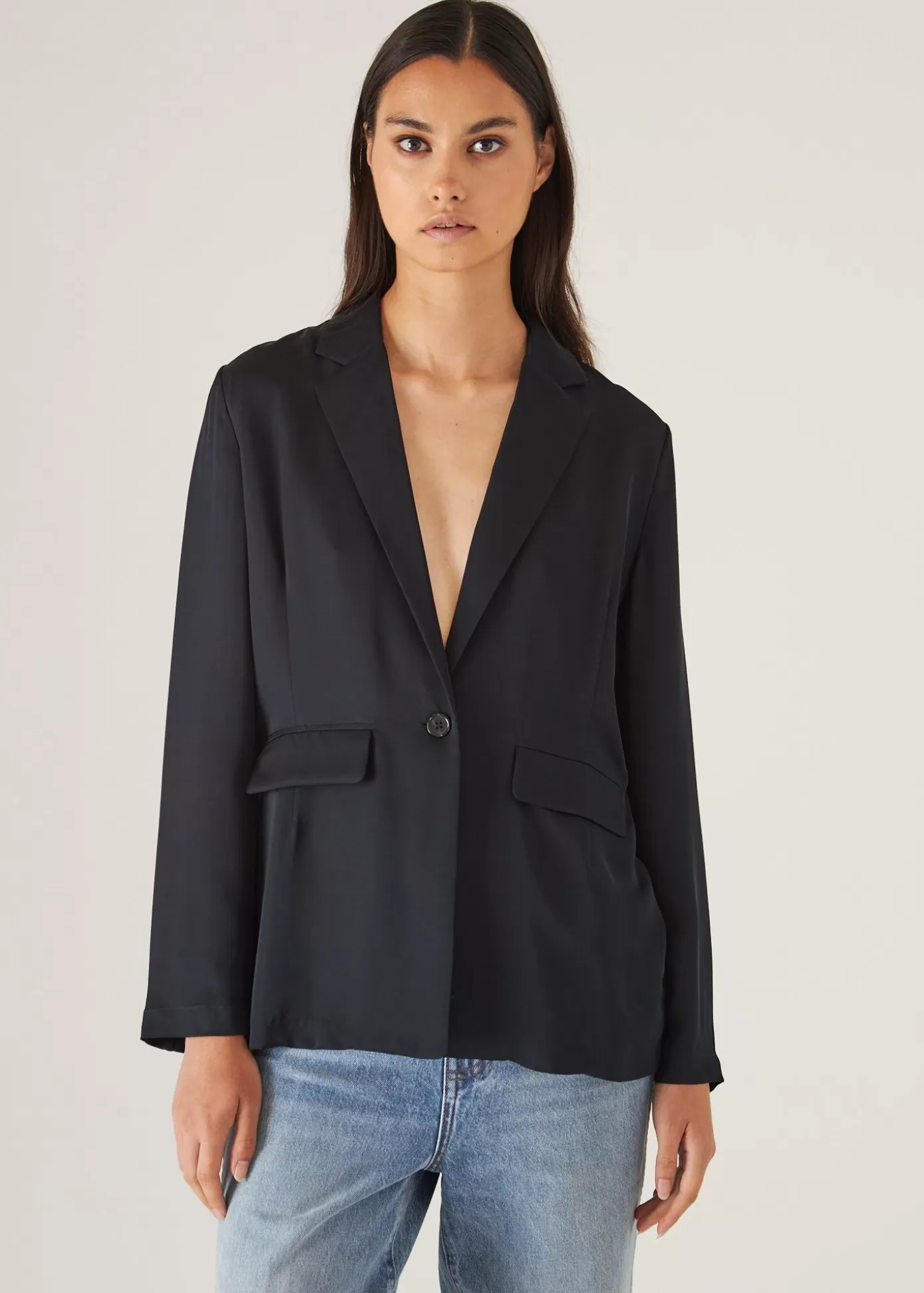 PATRICK ASSARAF Silk Single Breasted Blazer Cheap