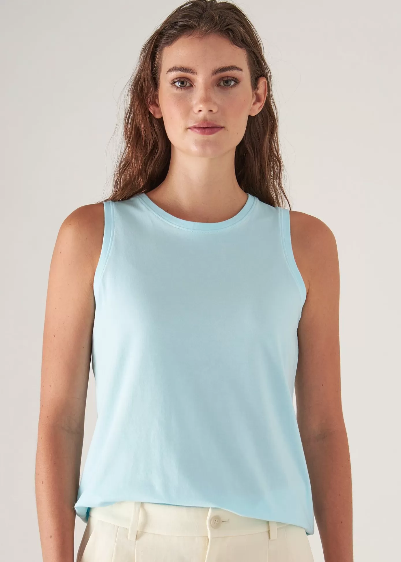 PATRICK ASSARAF Sublime Reactive Pima Cotton Stretch Boyfriend Tank Sale