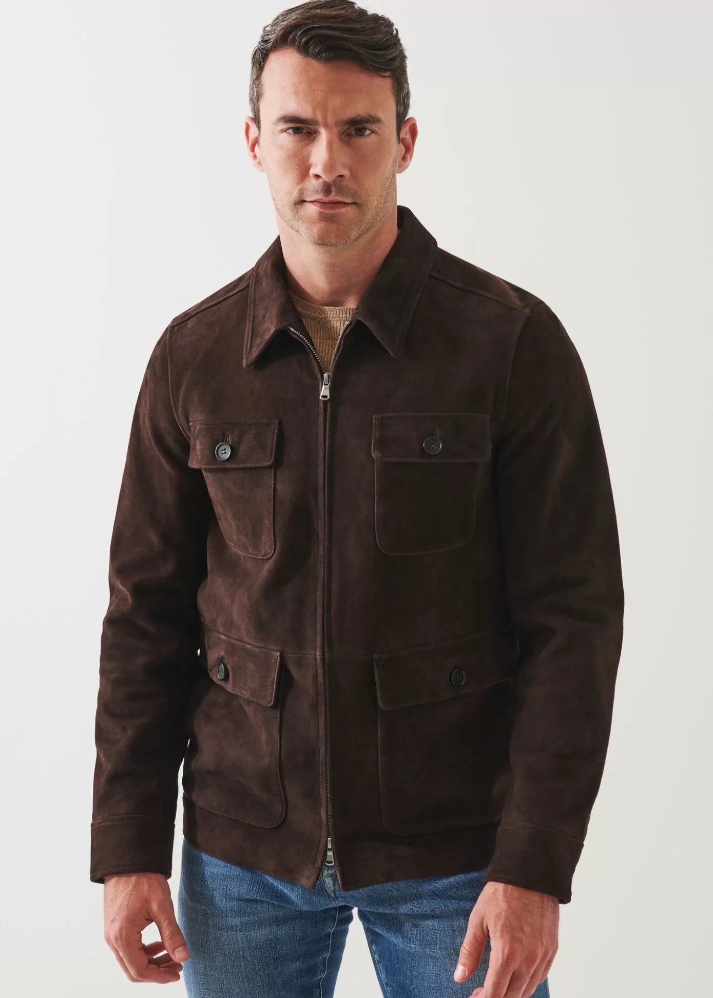 PATRICK ASSARAF Suede Utility Jacket Fashion