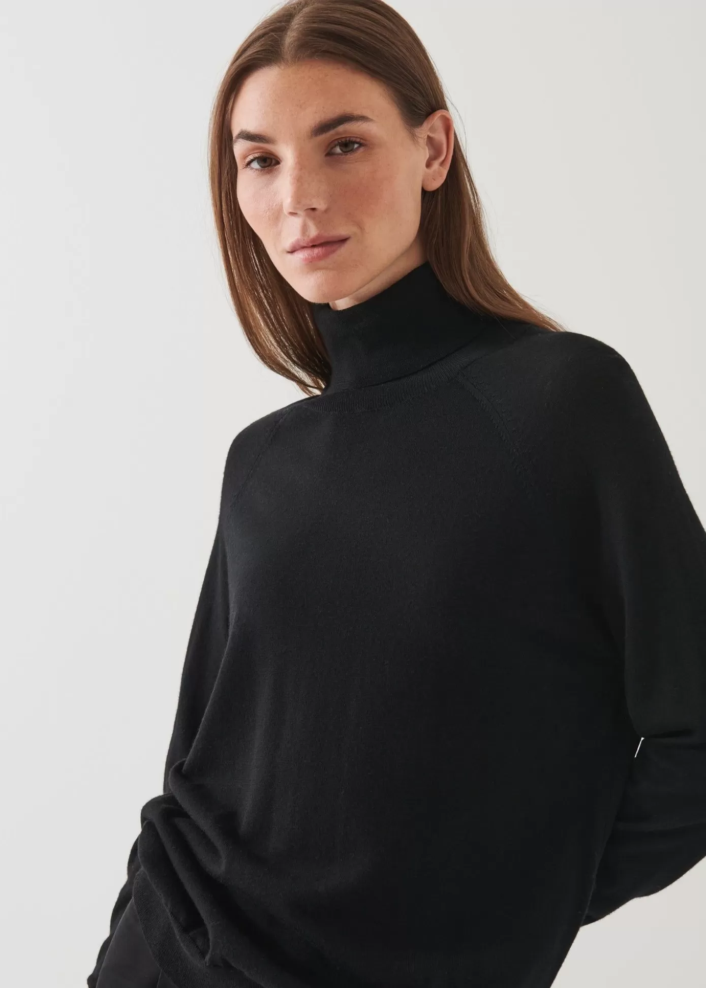 PATRICK ASSARAF Superfine Merino Boyfriend Turtleneck Sale