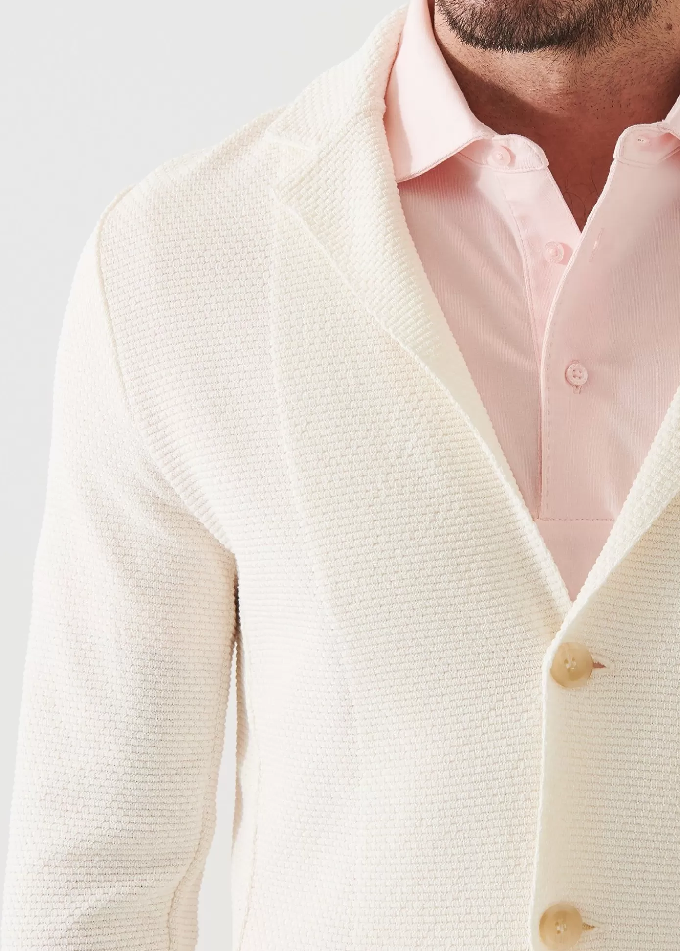 PATRICK ASSARAF Textured Stitch Cotton Blazer Online