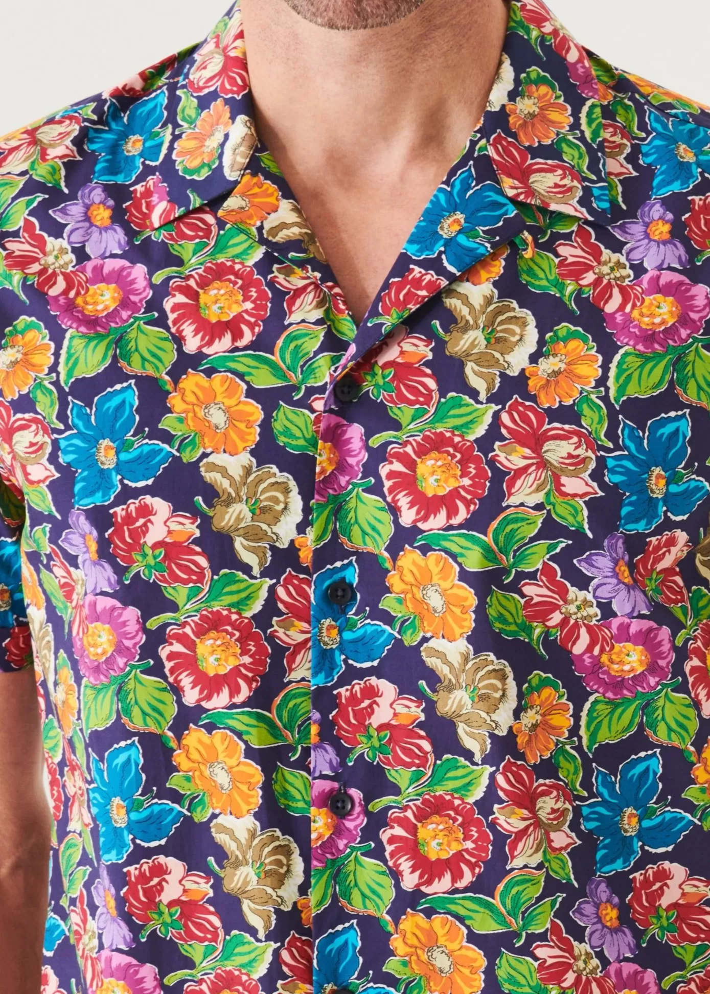 PATRICK ASSARAF Tropical Camp Collar Shirt Clearance