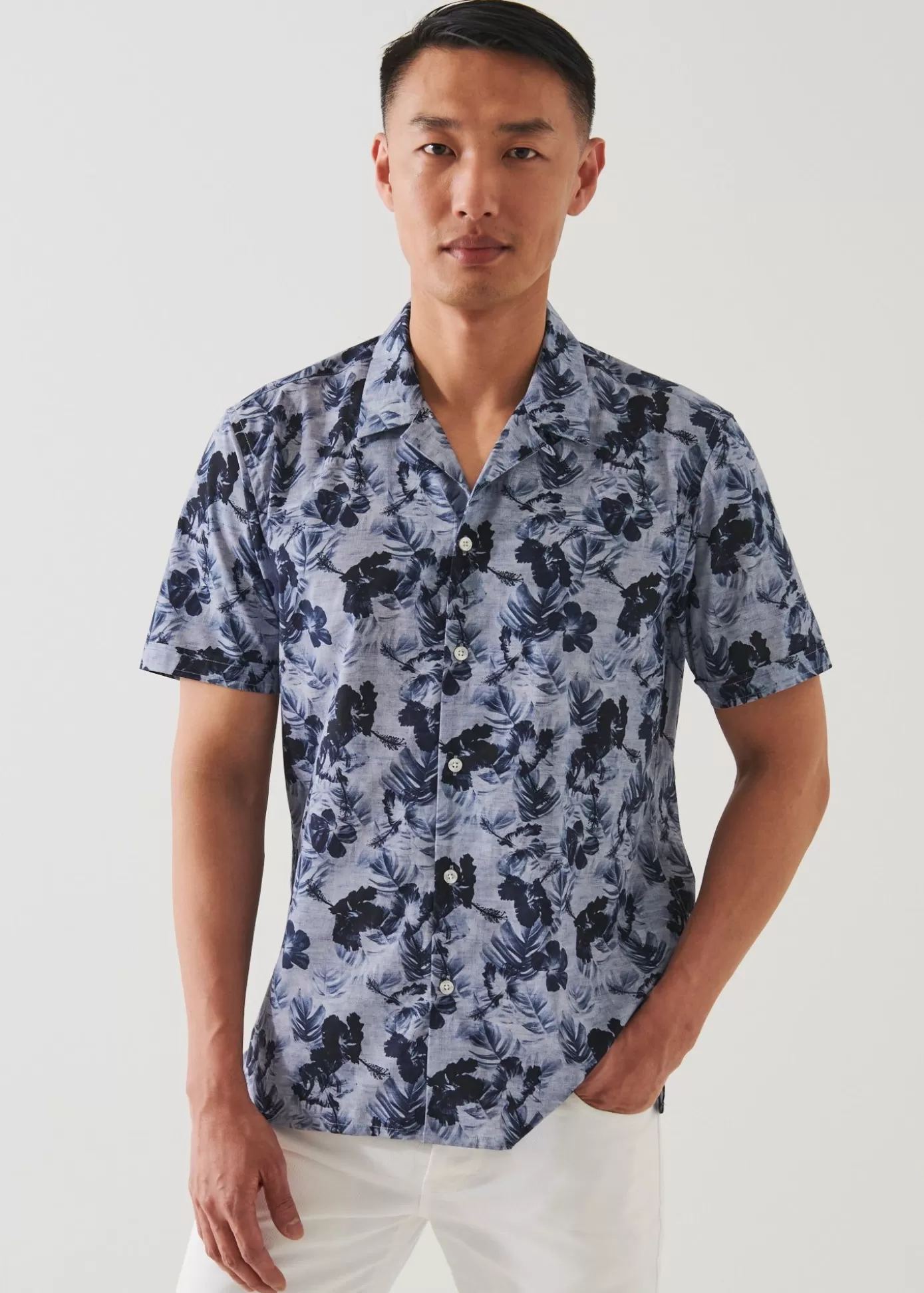 PATRICK ASSARAF Tropical Floral Print Camp Collar Shirt Cheap