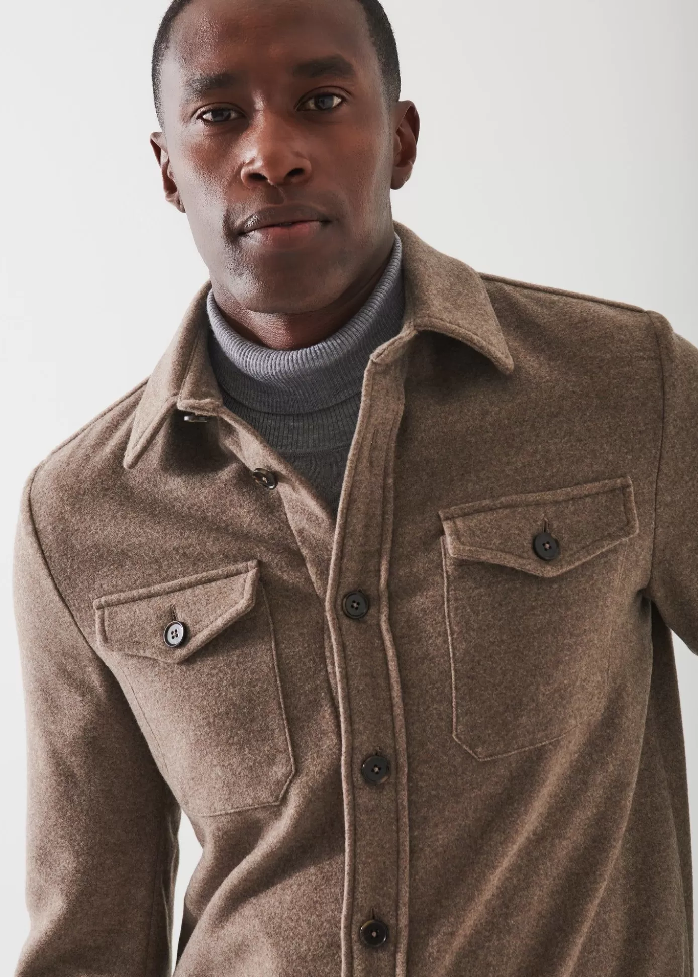 PATRICK ASSARAF Wool Shirt Jacket Store