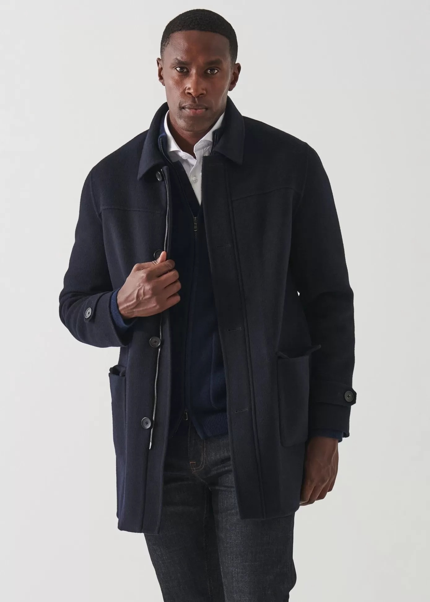 PATRICK ASSARAF Wool-Cashmere Car Coat Best