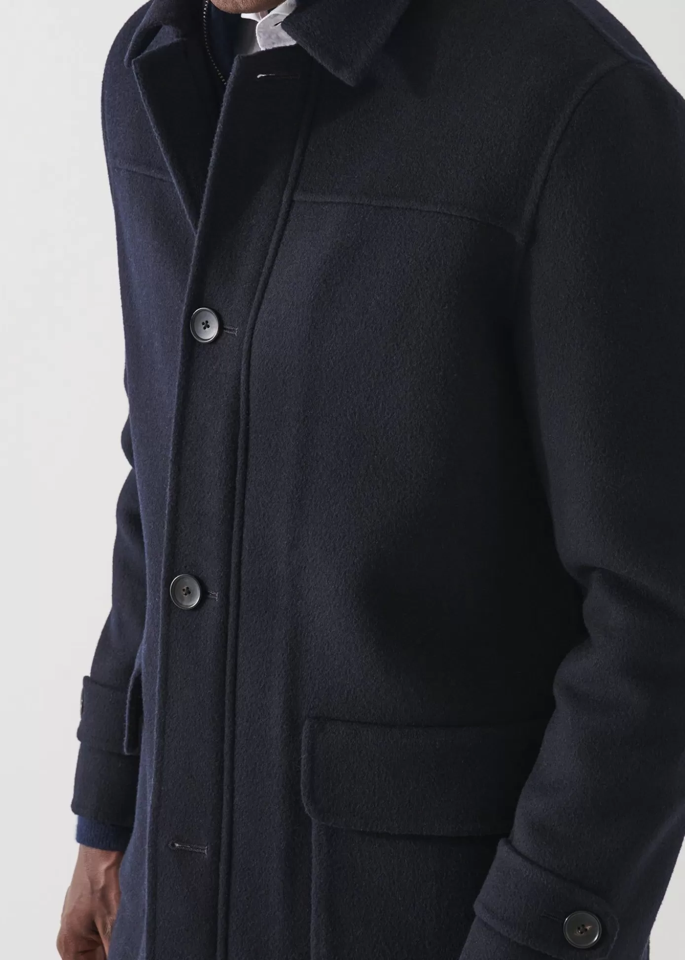 PATRICK ASSARAF Wool-Cashmere Car Coat Best