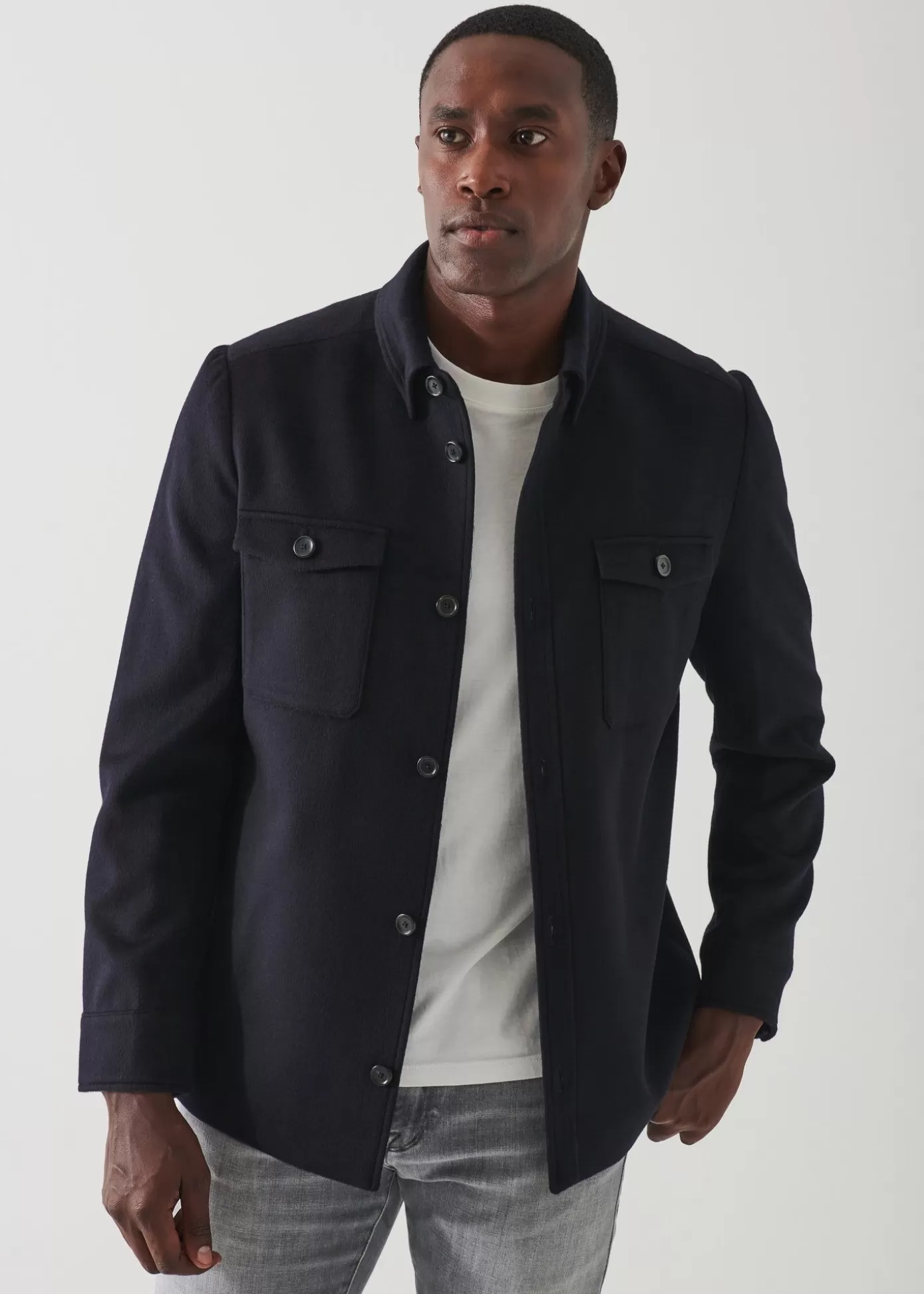 PATRICK ASSARAF Wool-Cashmere Shirt Jacket Online